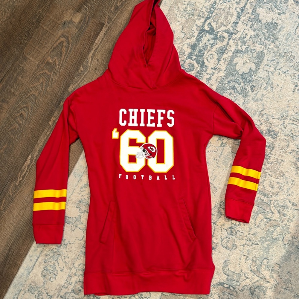 Slim fit tunic hoodie KC Chiefs sz L